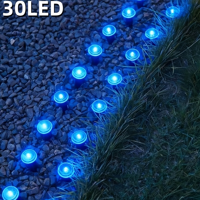 TEMU 30 Led Outdoor Solar Lawn Lights, Ip44 Dustproof And Rating, Used Small Path Lights, Stake Lights, Patio, Garden And Lawn Path String Lights.