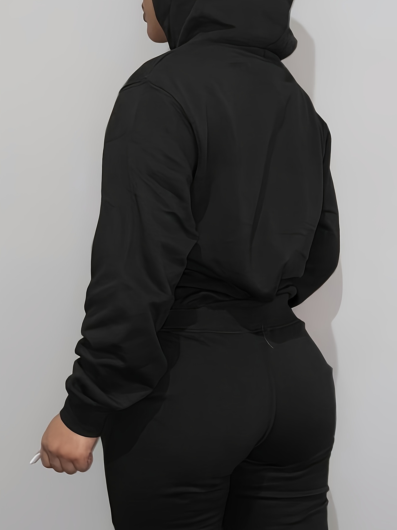 Women'S Solid Color Polyester Hoodie with Kangaroo Pocket, Fall Season Regular Length Pullovers, 100% Polyester Knit Fabric, 190g/m? - Cozy Casual Wear