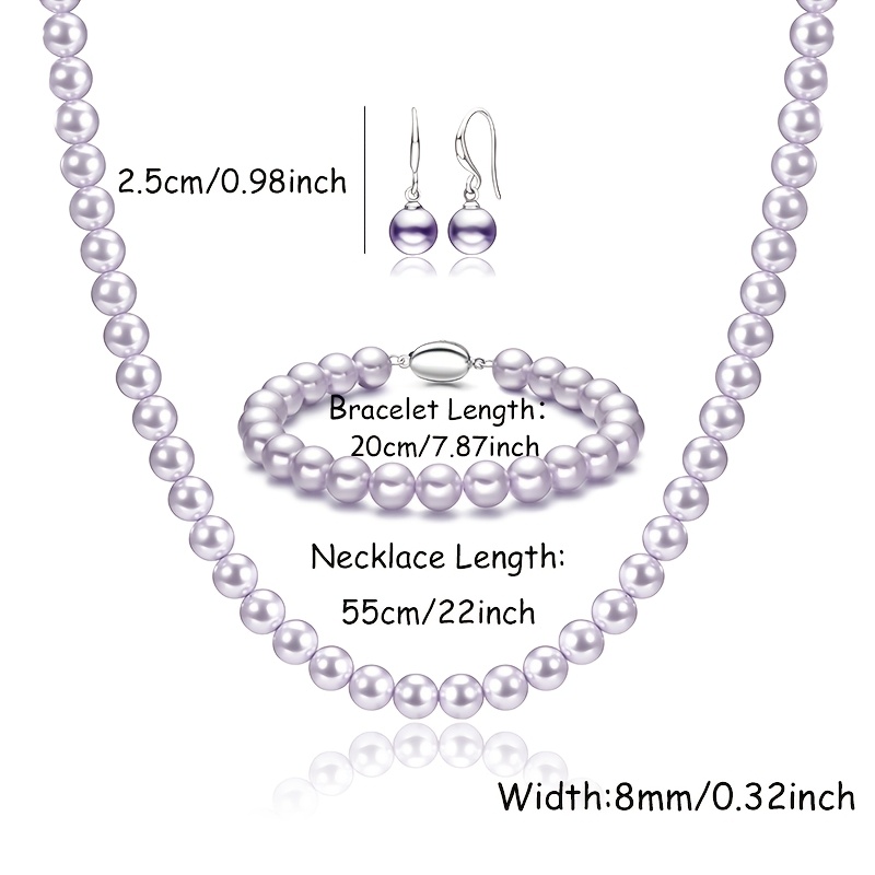 TEMU 925 Silver Lady Jewelry Set Jewelry 3pcs Set Includes Necklace, Bracelet And Earrings. Luxury And , Mother's Day, Valentine's Day, Christmas,