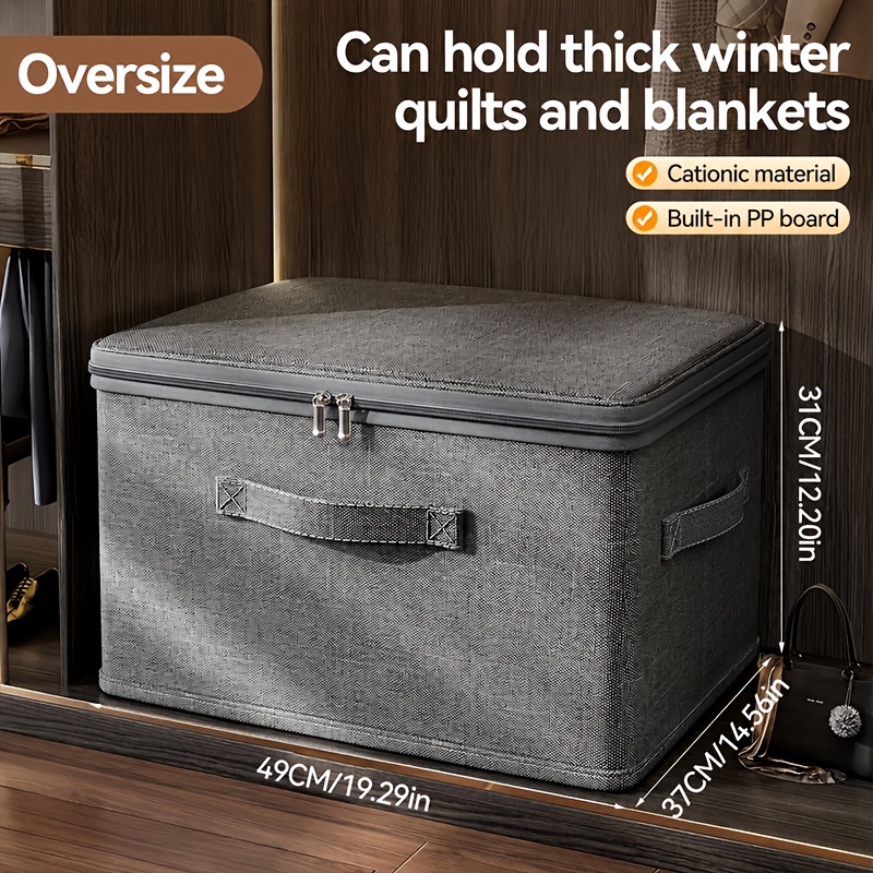 TEMU Extra Large Stackable Storage Box - Versatile, Suitable For Multiple Such As Office, Home, Bedroom, Etc. Space-saving Organizer For Closet,