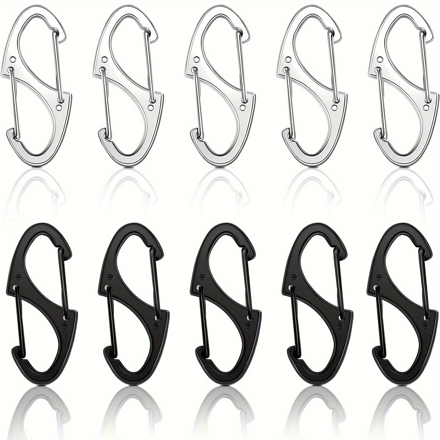 Small Carabiner Clips Double Snap Hook Alloy Keychain Buckle - Temu