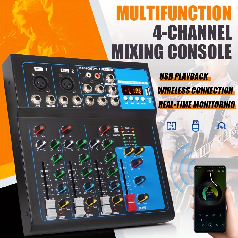 Mesa Mezclas Audio Profesional Nxg Gx6 Sistema Consola Dj 6 - Temu