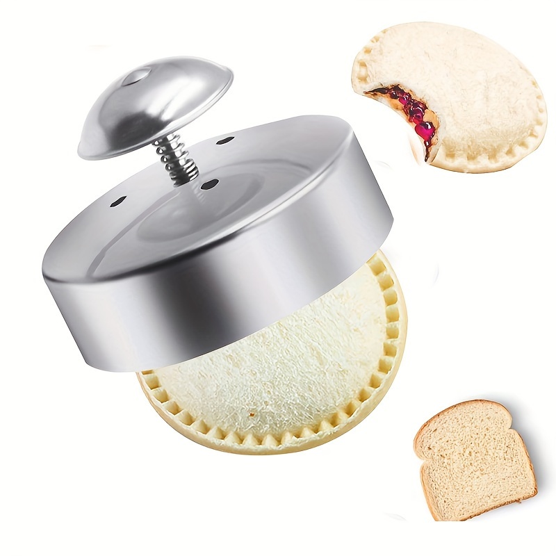 

1pc, Round Sandwich Cutter And Sealer, Stainless Steel Pastry Cutter, For Lunch Box Decoration, Baking Tools, Kitchen Accessories