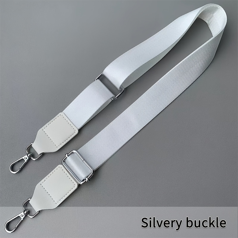 White Crossbody Strap, Adjustable Length, Unisex 3.8cm Polyester Strap, Diy Replacement Accessory For Bags, Handbags, Camera Cases, And Toys