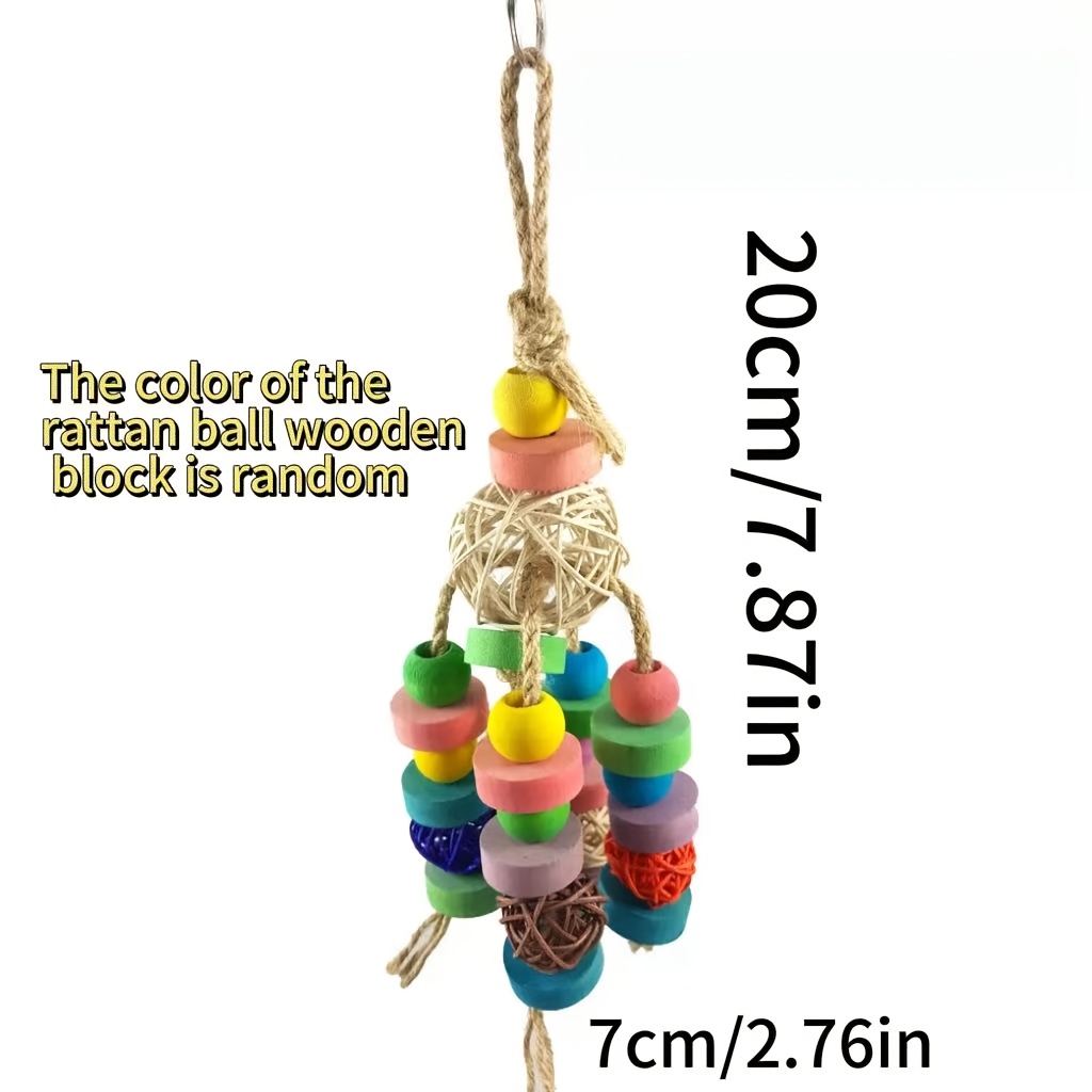 Parrot Chewing Toy, Medium To Small Parrot Toy Large Rattan Ball (random Color)
