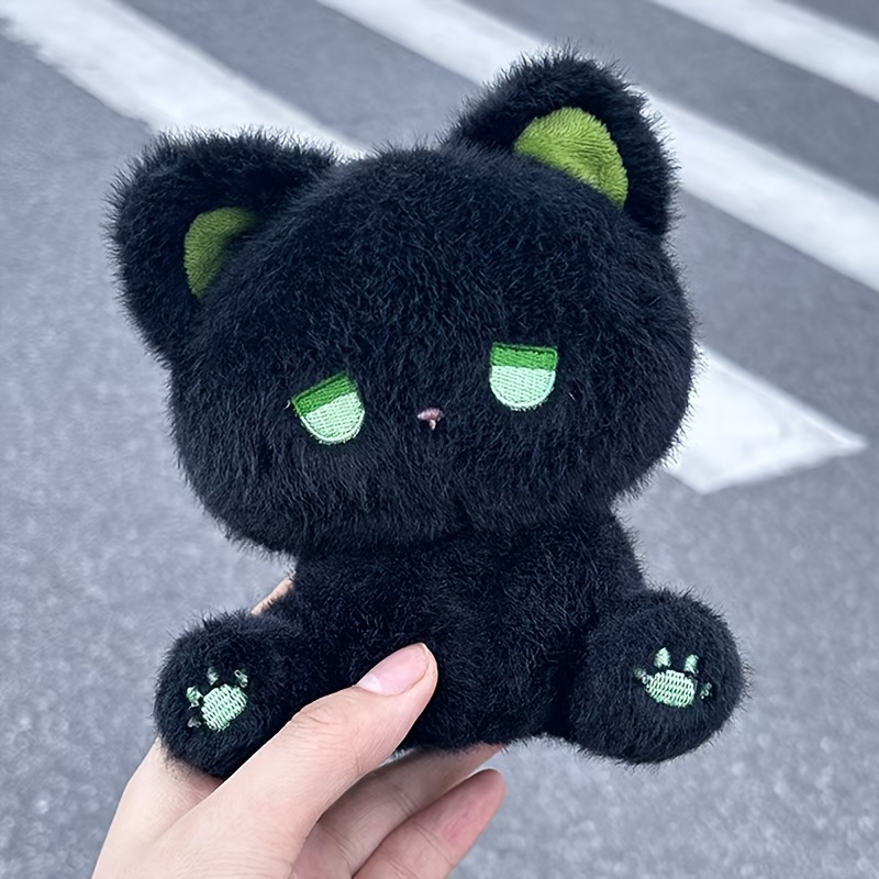 Cute Soft Plush Doll Dolls, Living Room Bedroom Home Decoration, Black Green Eyes Kitten - Blue And Pink Bear - Little Rabbit Home Doll Ornaments, Bear Rag Doll Doll Ornaments, Birthday Party Christmas Decoration