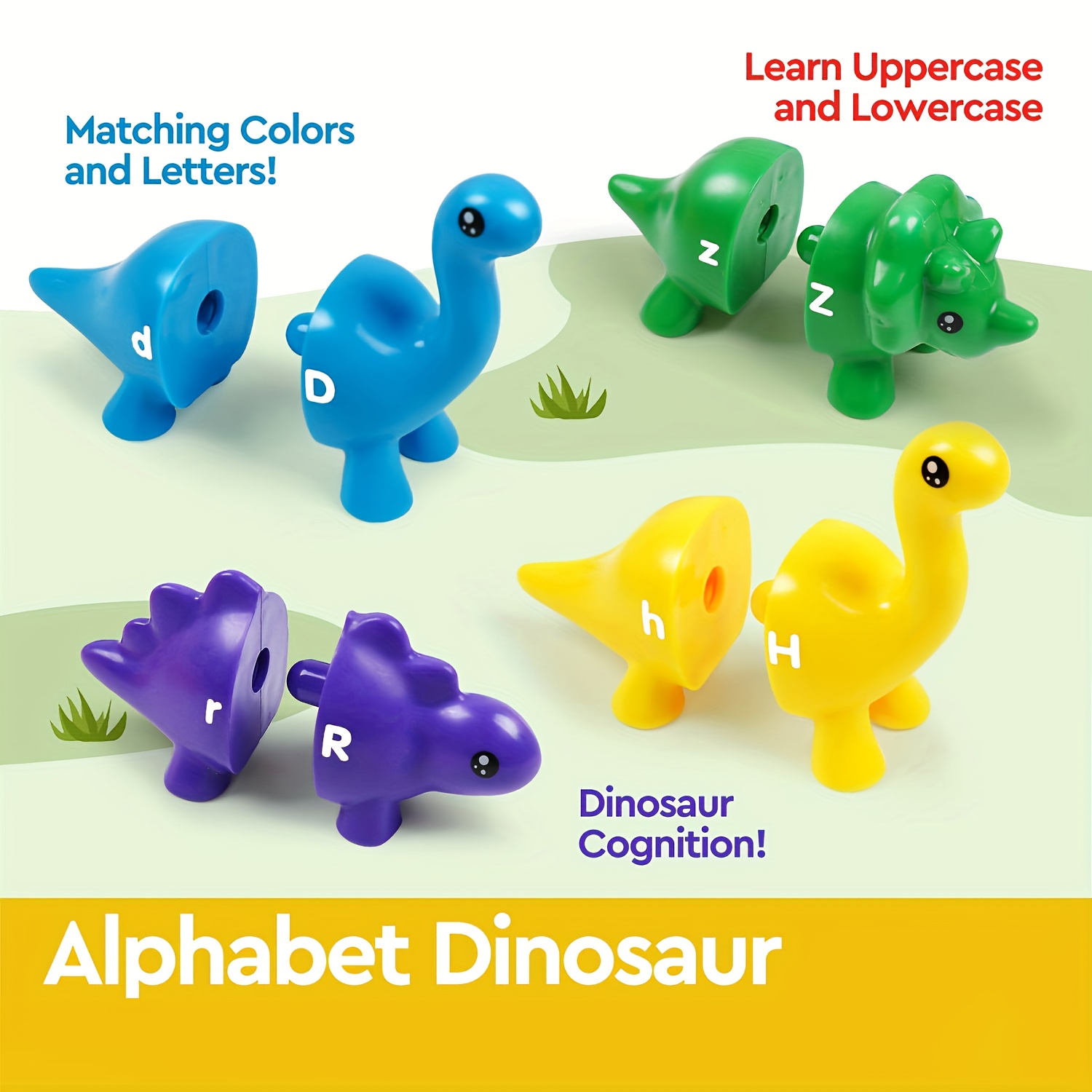 Coyban Double-Sided ABC Dinosaur Alphabet and Number Matching Toy | Educational Letter Recognition and Counting Activity, Plastic, Multicolor, Ideal for Dinosaur Themed Parties and Gifts 24 Coyban Double-Sided ABC Dinosaur Alphabet and Number Matching Toy | Educational Letter Recognition and Counting Activity, Plastic, Multicolor, Ideal for Dinosaur Themed Parties and Gifts