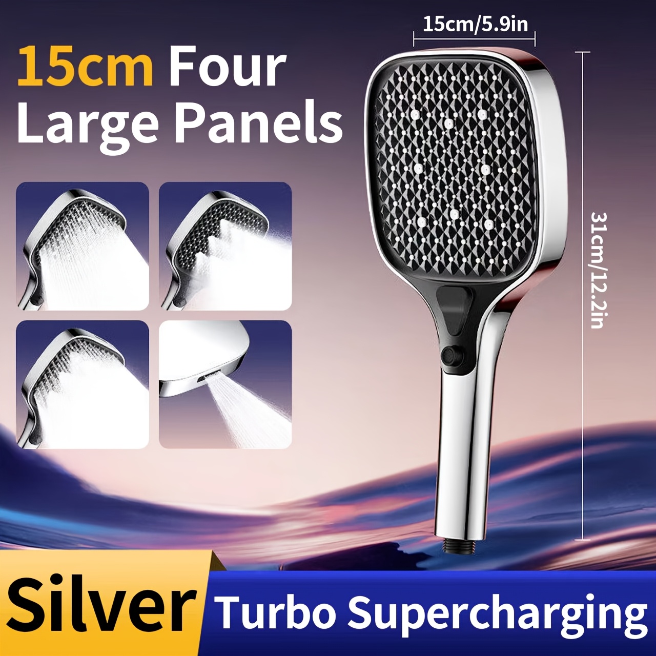 High-Pressure 4-Mode Handheld Shower Head Set