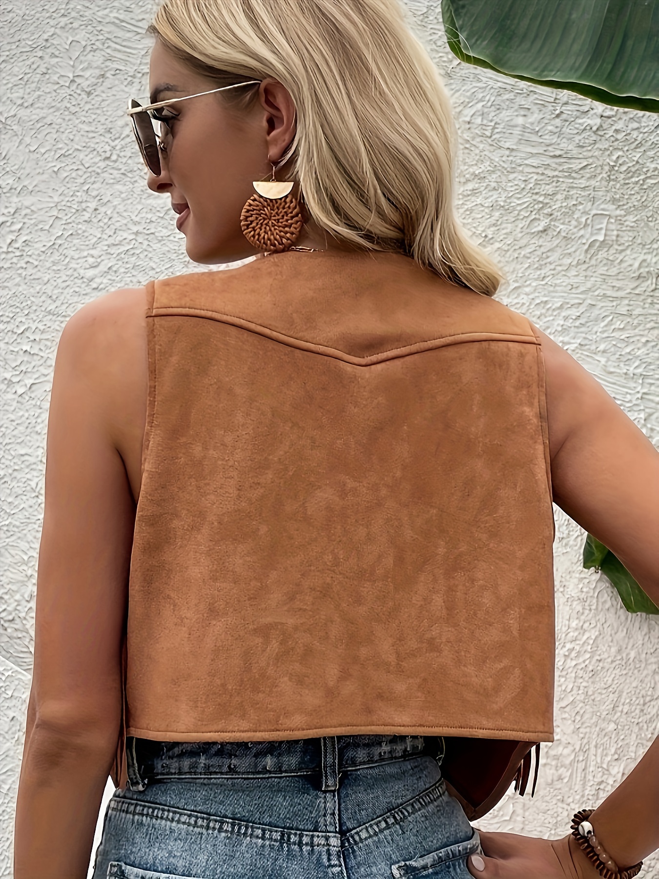 Brown cowgirl vest discount
