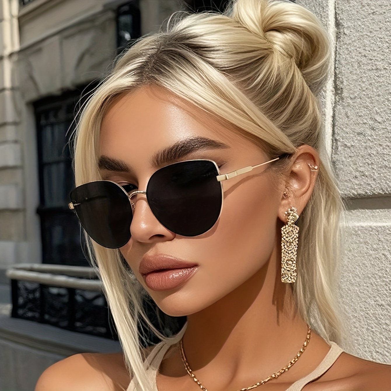 1 pair of womens mens geometric retro anti classic fashion glasses with 400 suitable as a gift for   high end street style no makeup look beach party fishing outdoor activities cycling
