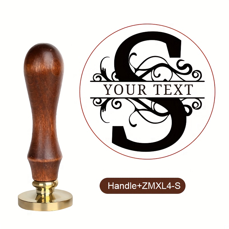 E-shop personalisierter Alphabet Wachssiegelkopf und Vintage-Holzgriff, handgefertigte Buchhaltungs- und Umschlagdekoration, ist ein kreatives
