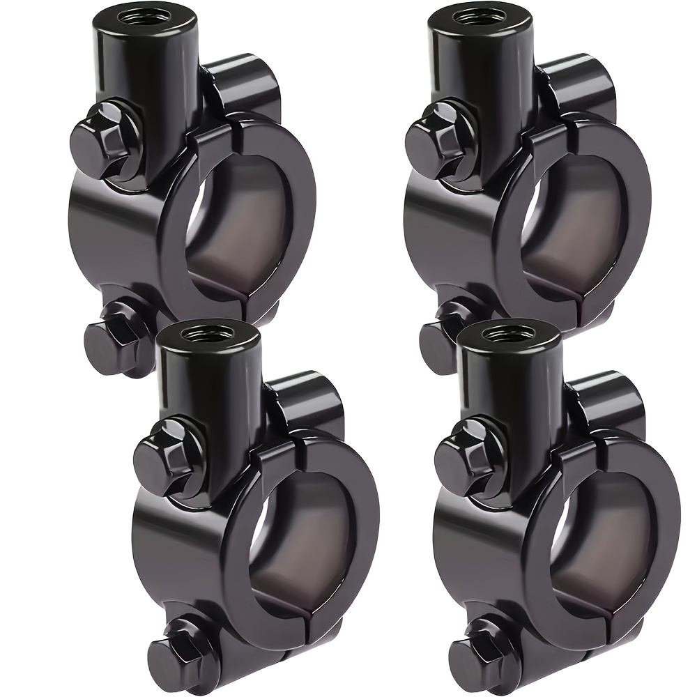TEMU Motorcycle Rearview Mirror Base Set Of 4, 10mm Specification, Motorcycle Modified Rearview Mirror Bracket, Compatible With Motorcycle Rearview