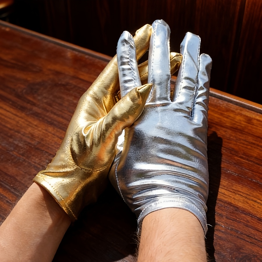 Glitzernde Oper * Handschuhe Kurze Goldene Silberne * Handschuhe * *  Handschuhe Kleid Zubehr
