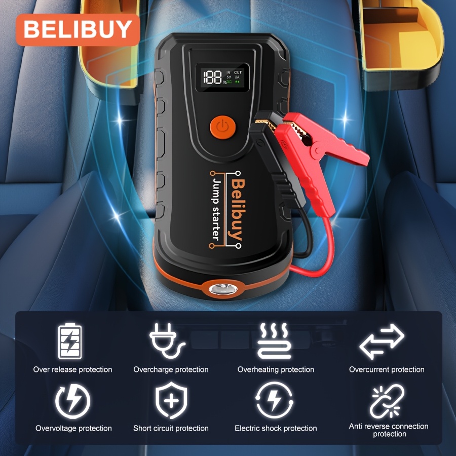 high   starter advanced portable emergency car starter powerful 6000mah rechargeable battery usb charging suitable for vehicles under 36v   version reliable emergency power Product details 3