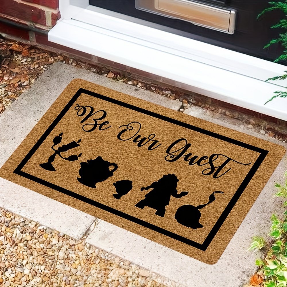 Alfombra Grande 'Go Away' Para Puerta – 24x36 Pulgadas, Goma Antideslizante Y Divertida