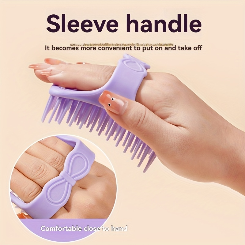 1 Peine Masajeador de Cuero Cabelludo y Cepillo para Lavar el Cabello con Dientes Suaves - Peine Desenredante de Plástico ABS para Uso en Seco/Mojado, Masaje del Cuero Cabelludo, Cuidado del Cabello - Para Todo Tipo de Cabello (Normal, Rizado, Liso) - Herramienta para Ducha, Spa y Salón