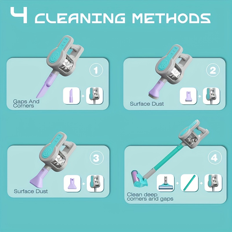 Handstofzuiger voor kinderen met geluidseffecten