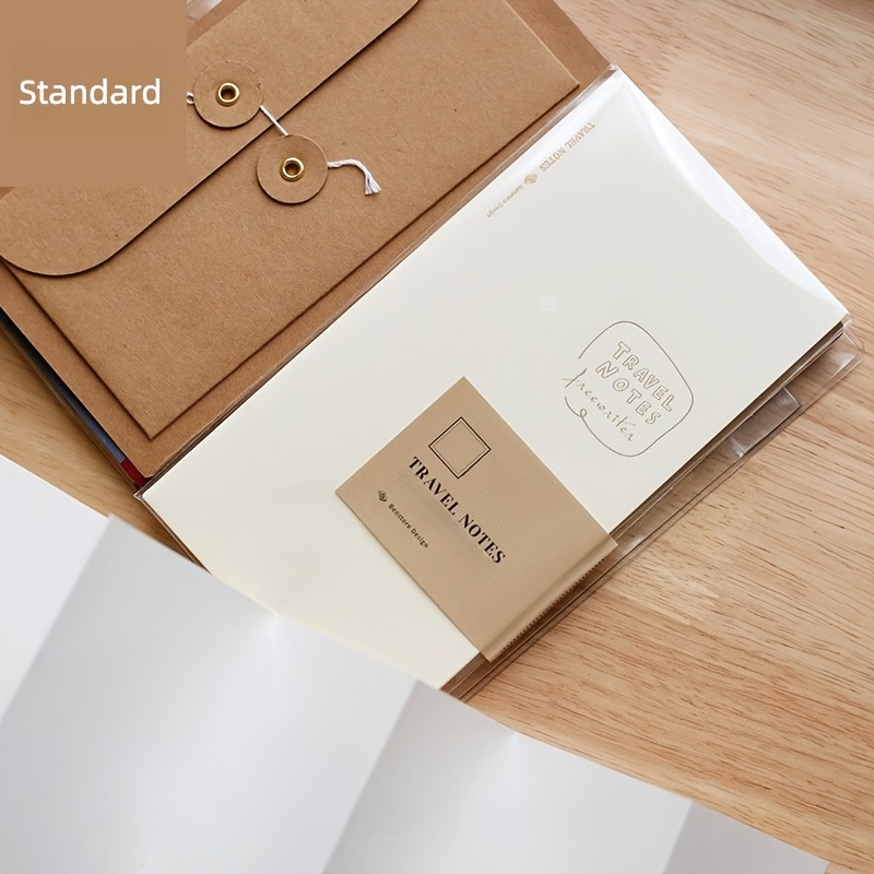 TEMU 1pc Tn Traveler Notebook Refill, Accordion Foldable Blank Watercolour Paper Journal Refill, Stationery For Scrapbooking Drawing Diy Quiet Book
