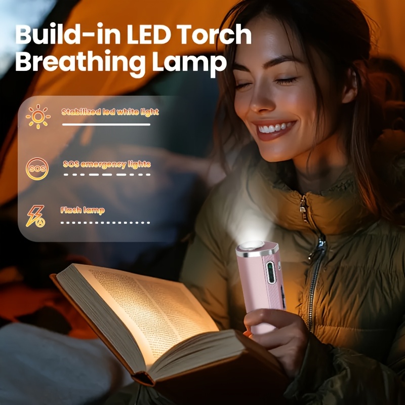 5000mah electric hand warmer mobile power bank 3pcs holiday and birthday gifts electric hand warmer 3 temperature settings 3 uses emergency lighting flashlight women men outdoor sports essentials Product details 2