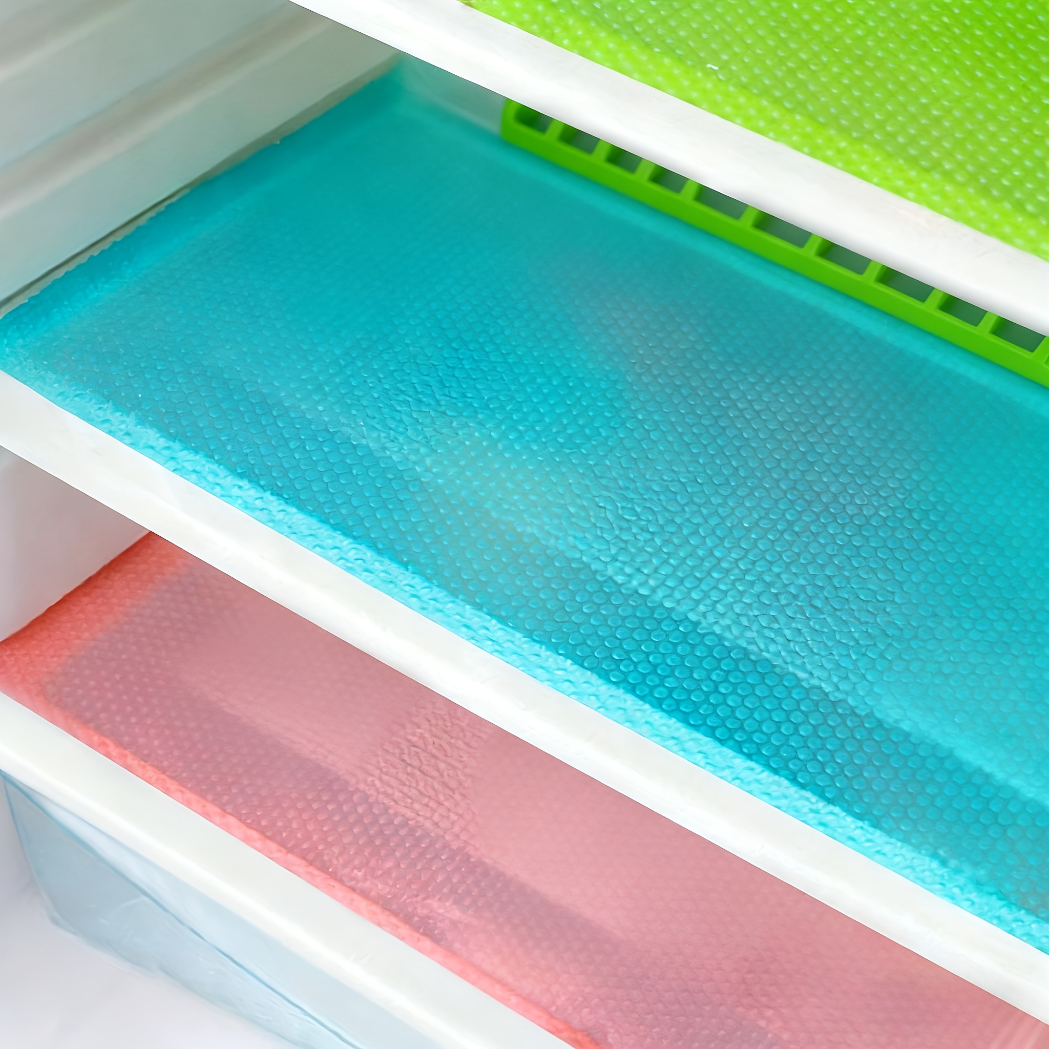 8pcs refrigerator liners mats washable refrigerator mats liner   fridge liners for shelves cover pads for freezer glass shelf cupboard cabinet drawer 4 color mixed