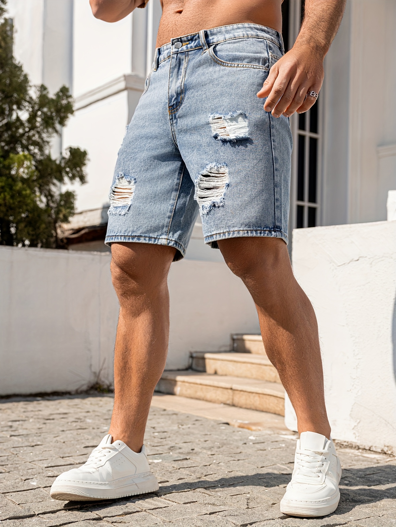 Short Mezclilla Zapatos Para Pantalon Corto Hombre Worker Baggy - Main Image