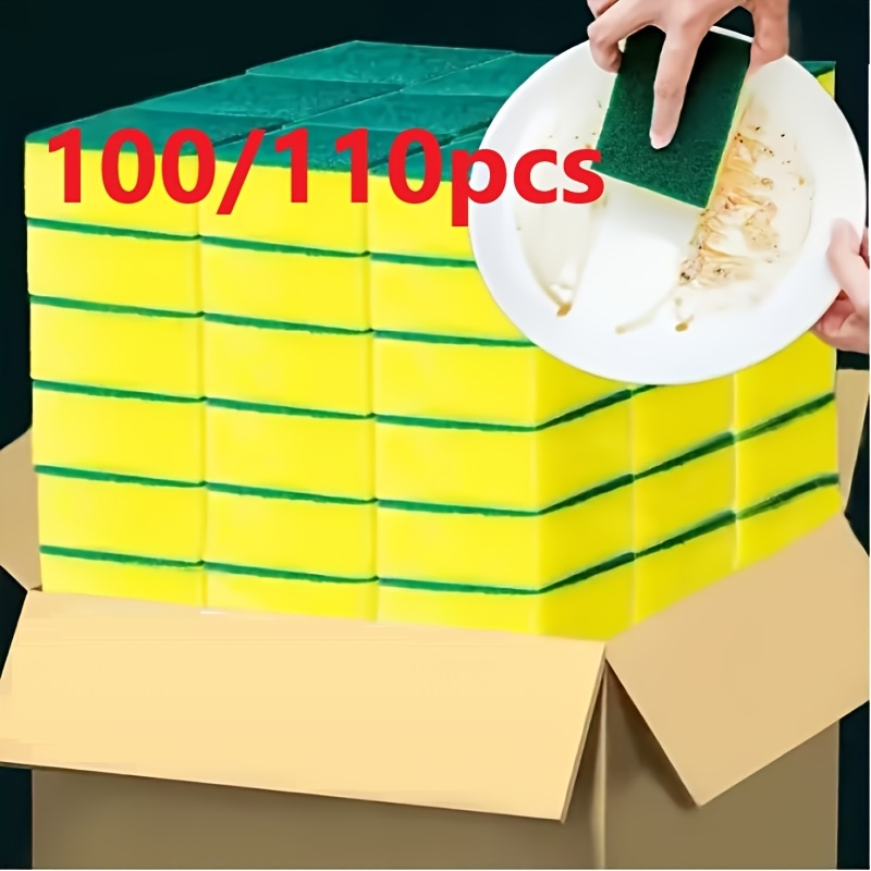 100/110 st rengöringssvampar återanvändbara kastruller diskborstar hushållskök svampdukar borst rengöringsverktyg | Hög Kvalitet Och Prisvärd | Temu