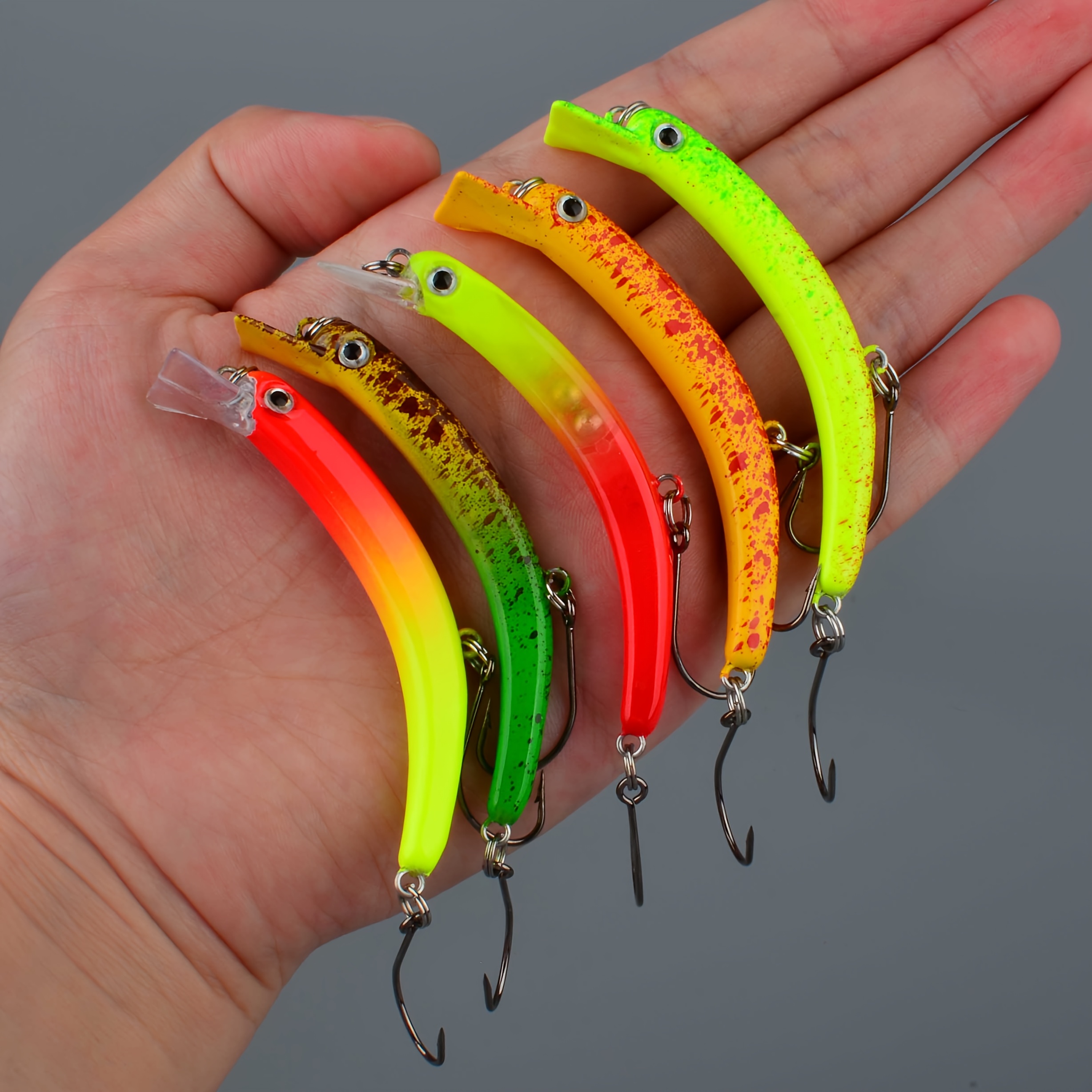 Image of 5pcs Sinking Minnow Fishing Lure Artificial Trout Crank Wobbler For Fishing Pike Jerkbait Rockfishing Hard Baits