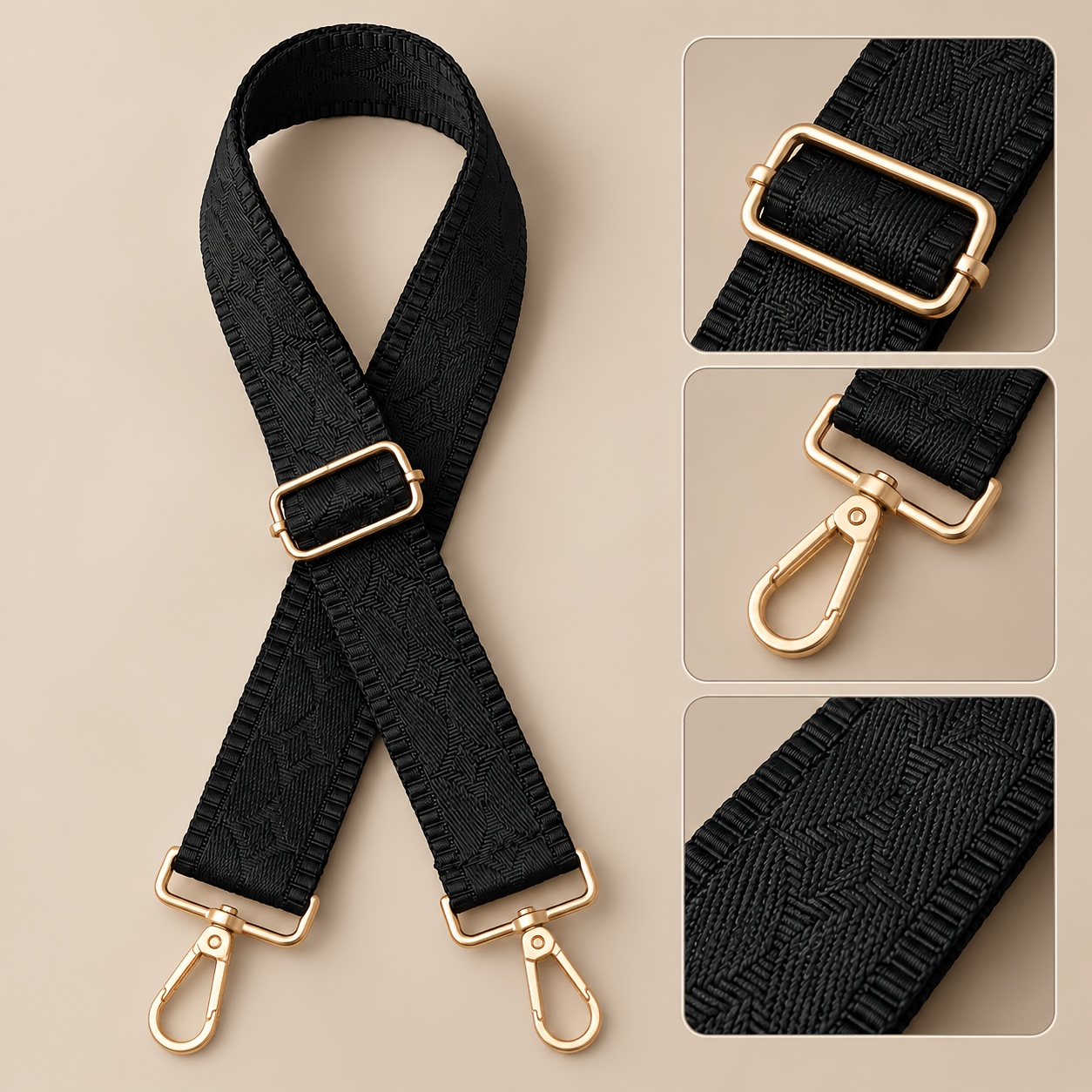 TEMU 1 pz/2 pz Tracolla Regolabile Larga da 120 cm, Tracolla a Bandoliera Jacquard da 3,8 cm/1,5 pollici, con Fibbia in Metallo, Ricambio Rimovibile