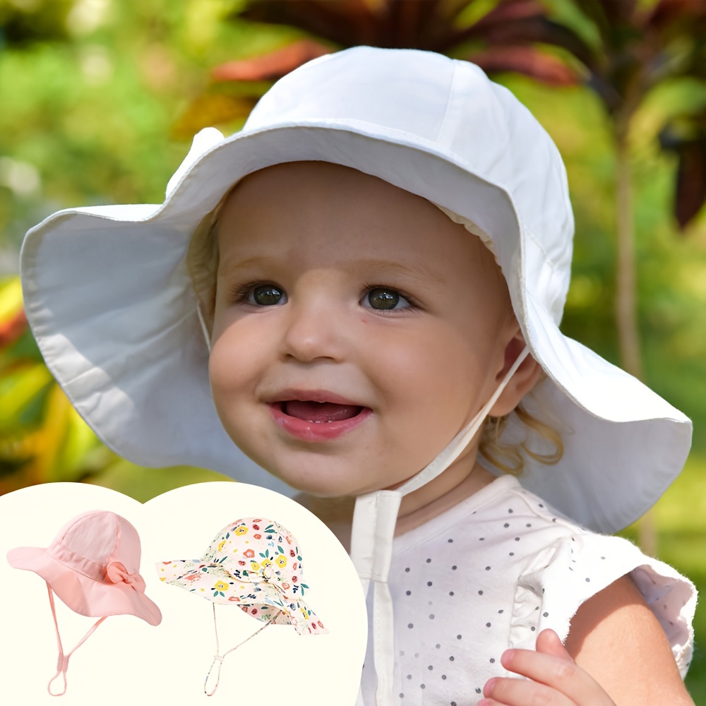 Baby Girl Sun Hat Upf 50+ Outdoor Adjustable Beach Hat Sun - Temu Canada