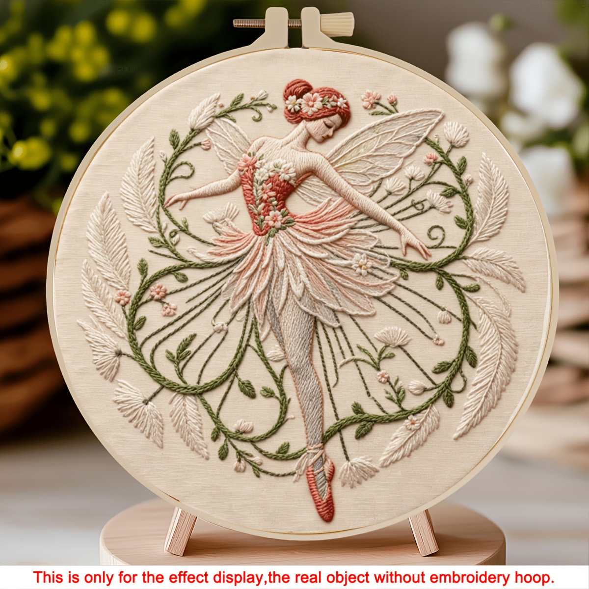 TEMU 1 Kit de Broderie Danse de Ballet Matériel Ensemble Complet pour Débutant Portrait Décoration Maison Anti-Stress Peinture à Suspendre Kit de