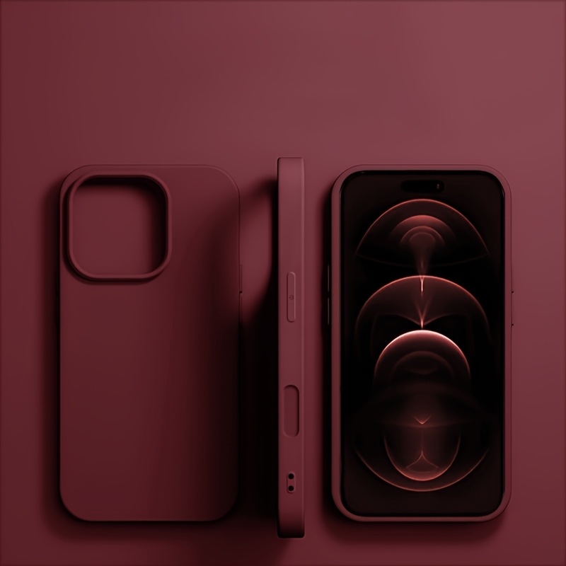 TEMU Phone Case: Original New Minimalist Solid Color Frosted Large-hole Phone Case, Suitable For Iphone 17/16/15/14/13/12/11, 17 Pro , Universal For