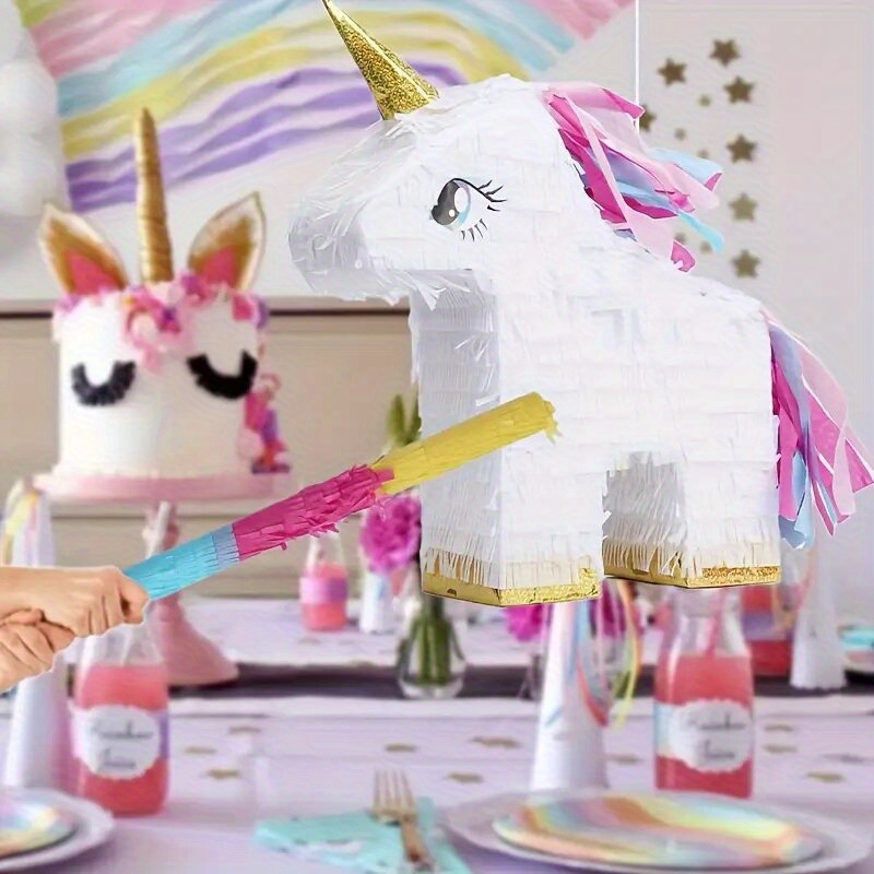 Einhorn-Partytüten Mit Griff – 50 Stück, 25x16 Cm, Aus Reißfestem PP, Für Geburtstagsfeiern
