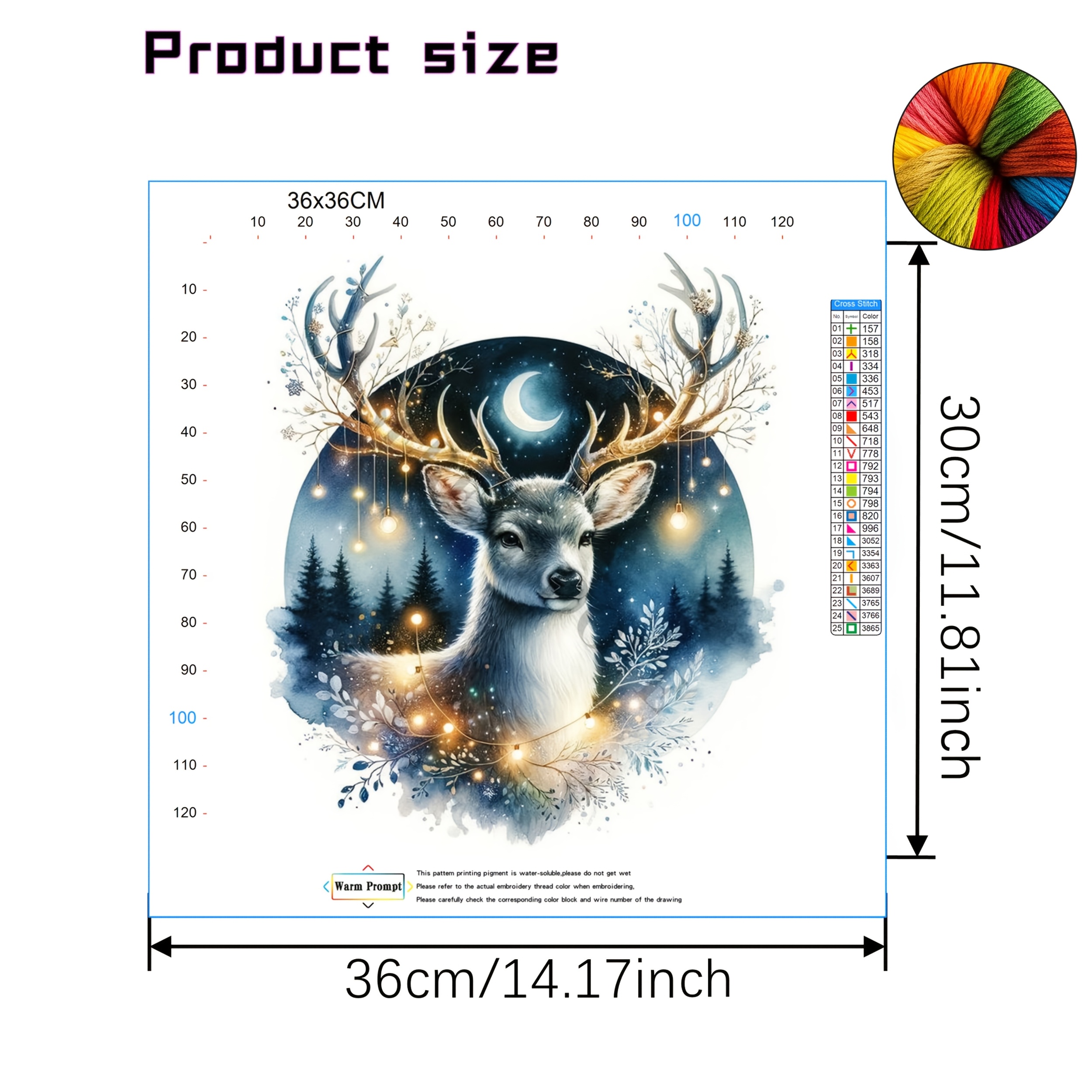 Deer Theme Cross Stitch Painting Kit for DIY Art