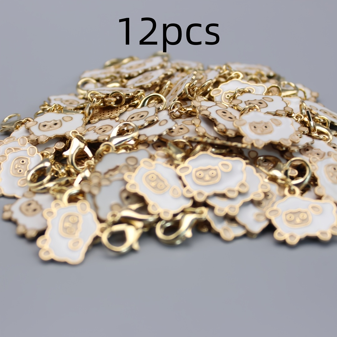 TEMU Gift For Her/him 12pcs Exquisite And Petite Cream-white Keychains, , Bag Charms, A Great Gift For Parties Halloween Decorations Christmas