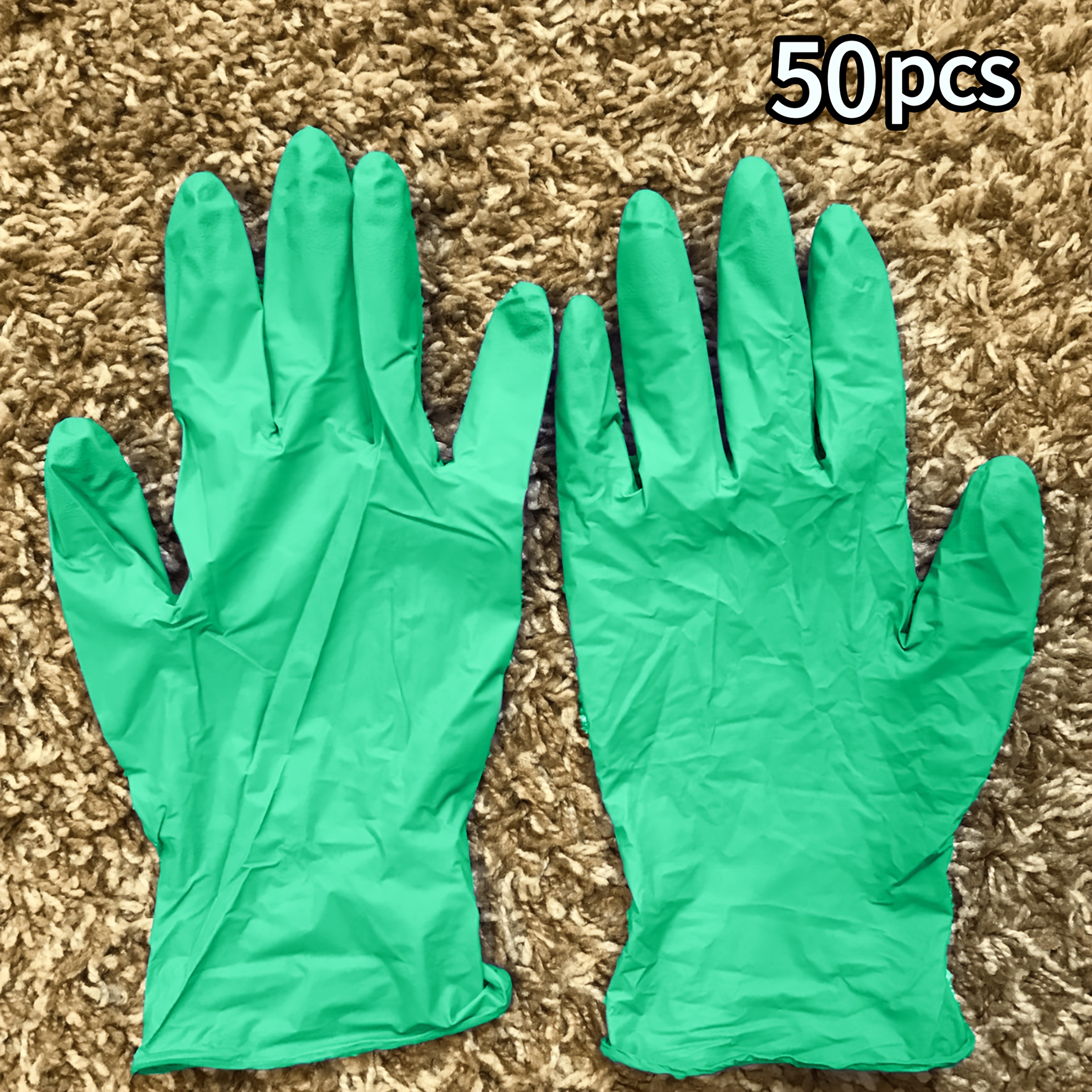 E-shop Dunkelgrüne Nitrilhandschuhe, geeignet für Tätowieren, Maniküre, Küchen- Badezimmerreinigung. Puderfrei, latexfrei, wiederverwendbar für alle