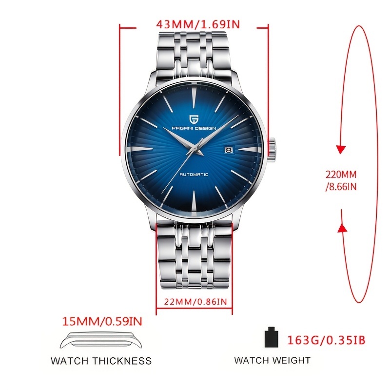 PAGANI DESIGN Stylish Automatic Mechanical Watch for Men