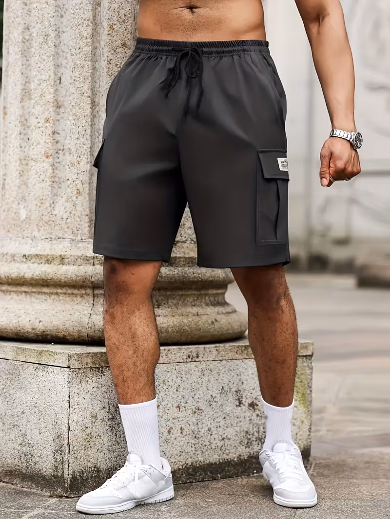 2025 summer new arrival mens casual sport pants drawstring shorts workwear style for beach travel and vacation xingmengzhi obm Product details 1