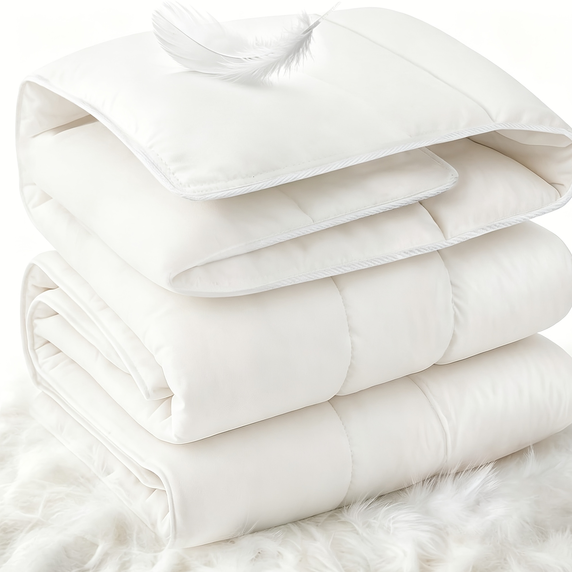 Summer Feather Duvet 135x200cm, 155x220cm, 200x200cm, 220x240cm, 240x260cm, Filling With 200gsm 10% Goose Down 90% Goose Feather, -tex, And 100 - 100% Cotton Cover Down Duvet Washable, All-year Duvet