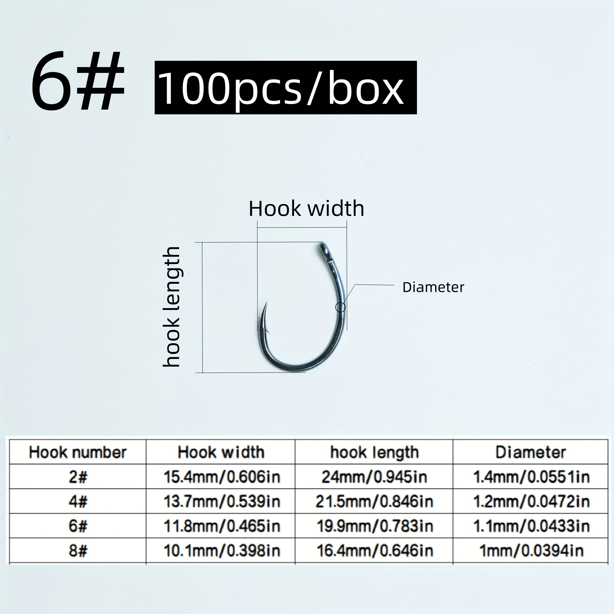 TEMU 100pcs European Carp Hooks - Steel Spiked Fishing Hooks With For , Ideal For Fly Fishing & Traditional Tackle, Fishing Hooks, Fly Fishing Gear,