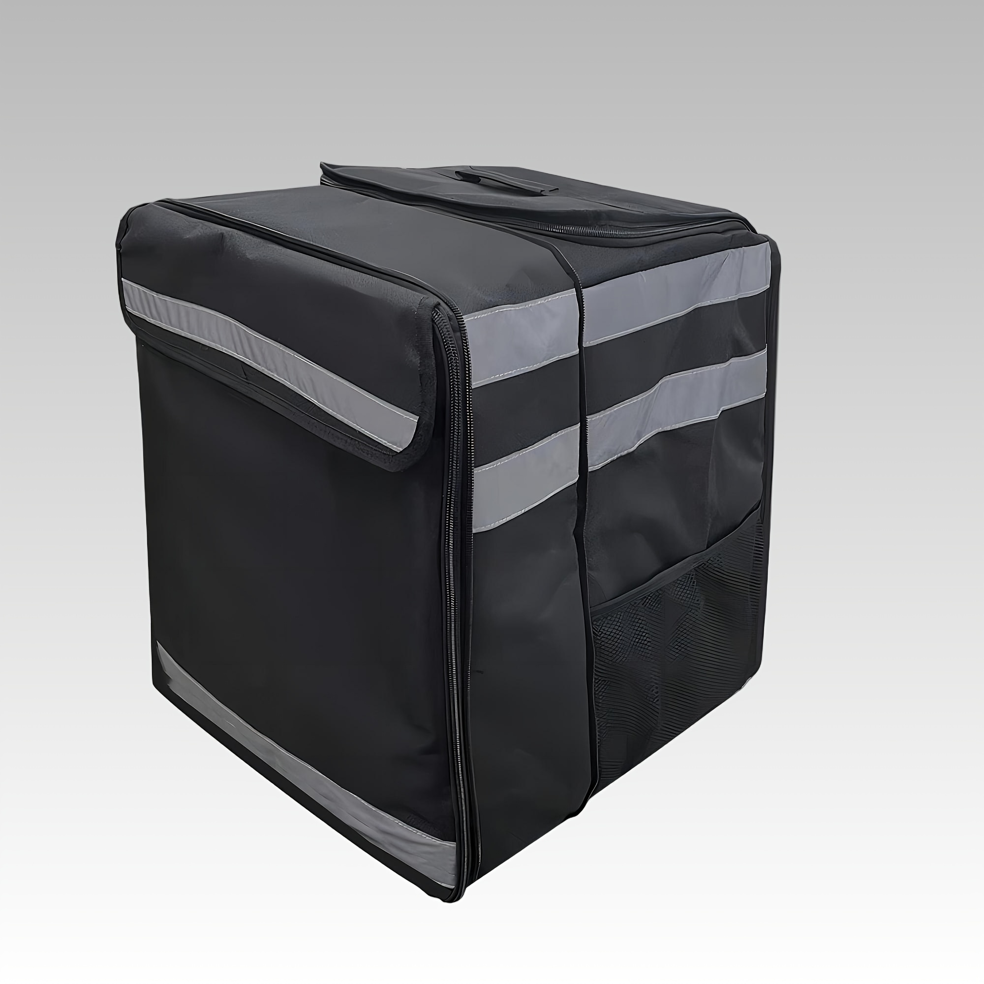 E-shop Neue große, erweiterbare Isolier-Tasche für Lebensmittel, ohne Lebensmittelkontakt, mit reflektierendem Streifen, kommerzielle Takeout-Tasche,
