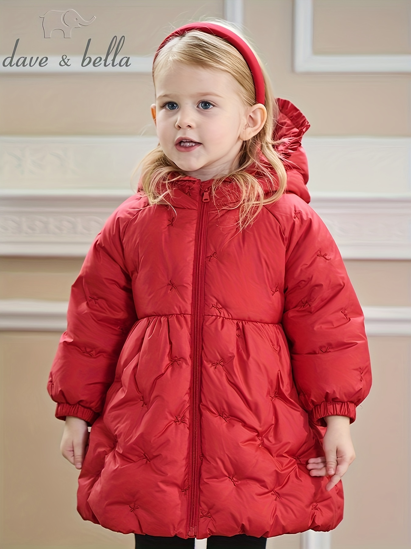 [Brand Communication 20% Off]David Bella Girls' Long Down Jacket,  Children'S Coat, Christmas 2024 New Winter Outfit, Outerwear for