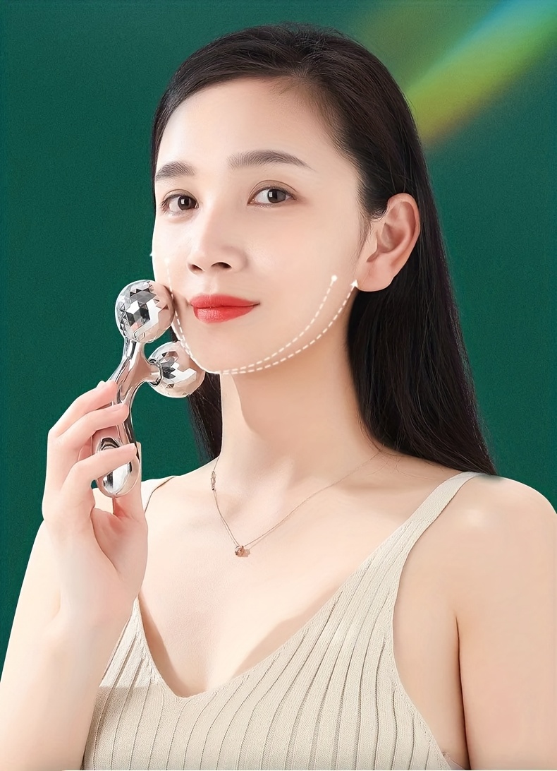 v shaped face roller massager manual 3d roller body massage - Temu