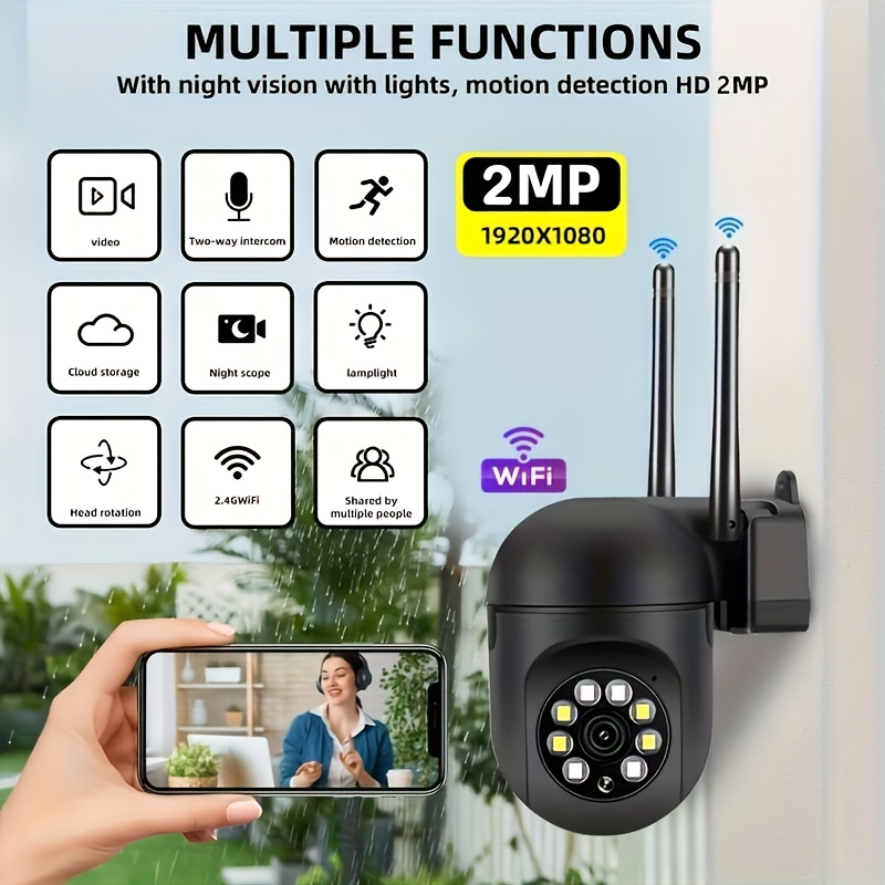   1080p hd wifi camera with two way audio 355 panoramic view motion detection alert night vision usb powered smartphone compatible for   ages 14 details 1