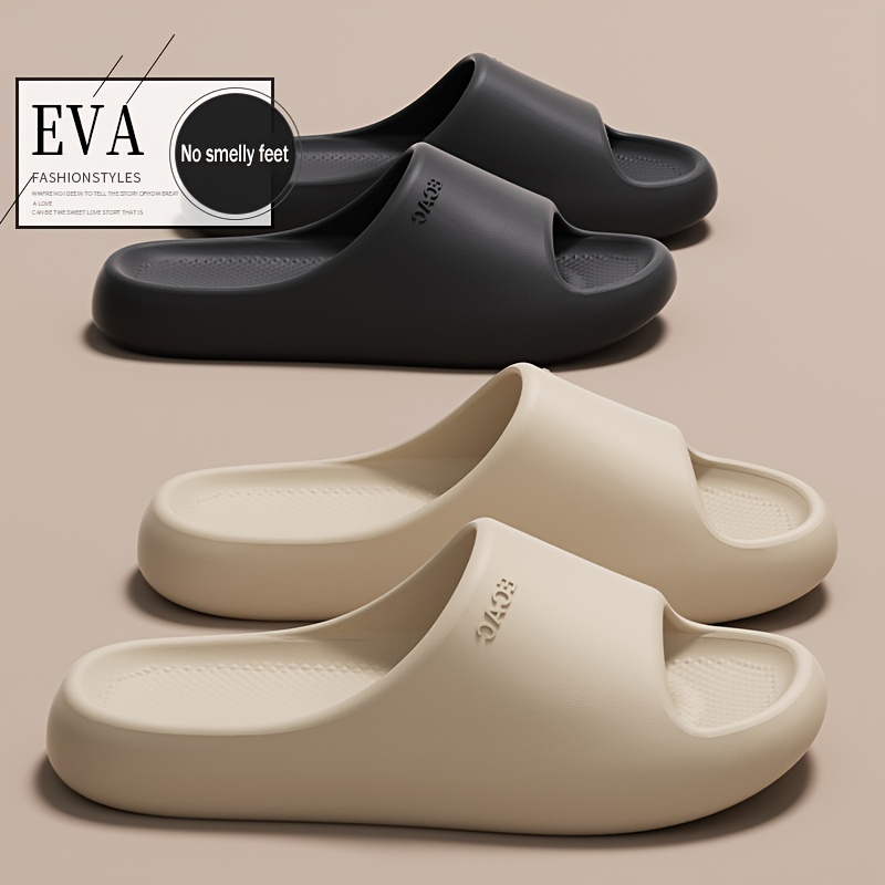 eva slides comfortable non slip odor resistant for indoor outdoor use   shower casual wear thick sole home Product details 1