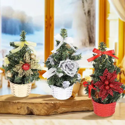 Invite the Holiday Spirit into Any Place with the 20cm Christmas Decoration Desktop Artificial Tree That Radiates Christmas Magic to Every Location