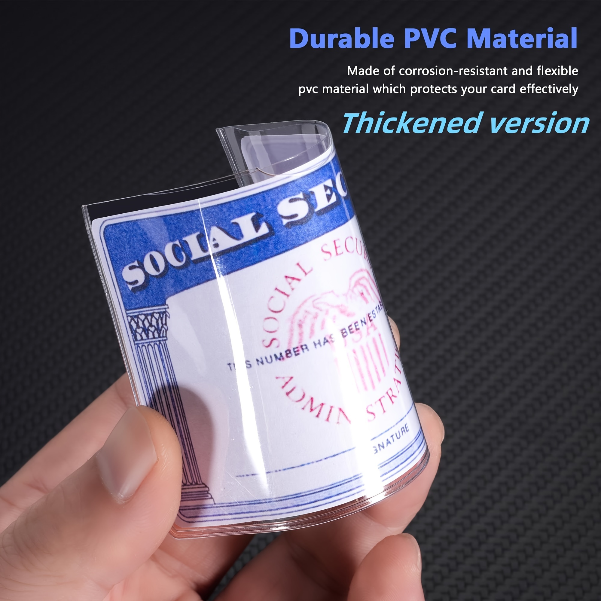 

10pcs/ 20pcs Thickened Pvc Social Cover, Transparent Waterproof Card Cover For Credit Cards, Medical Cards, Id Cards Or Teachers, Doctors, Students And Office Workers, Baskets, Bins & Containers For