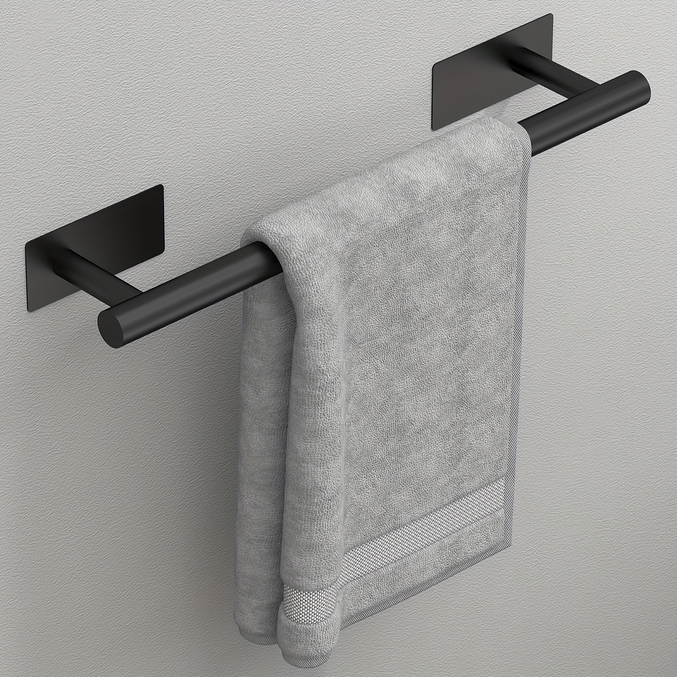 

Pack Of 1, Self-adhesive Towel Bar For Bathroom, Drill-free Wall Mount Towel Holder, Easy Install Stainless Steel Towel Rack, Available In 3 Colors, 40cm Length