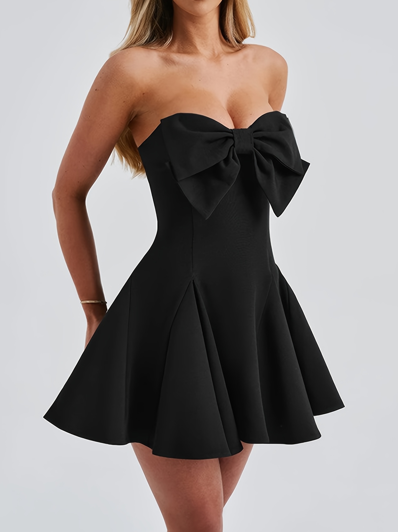 black dress sold on Temu United States