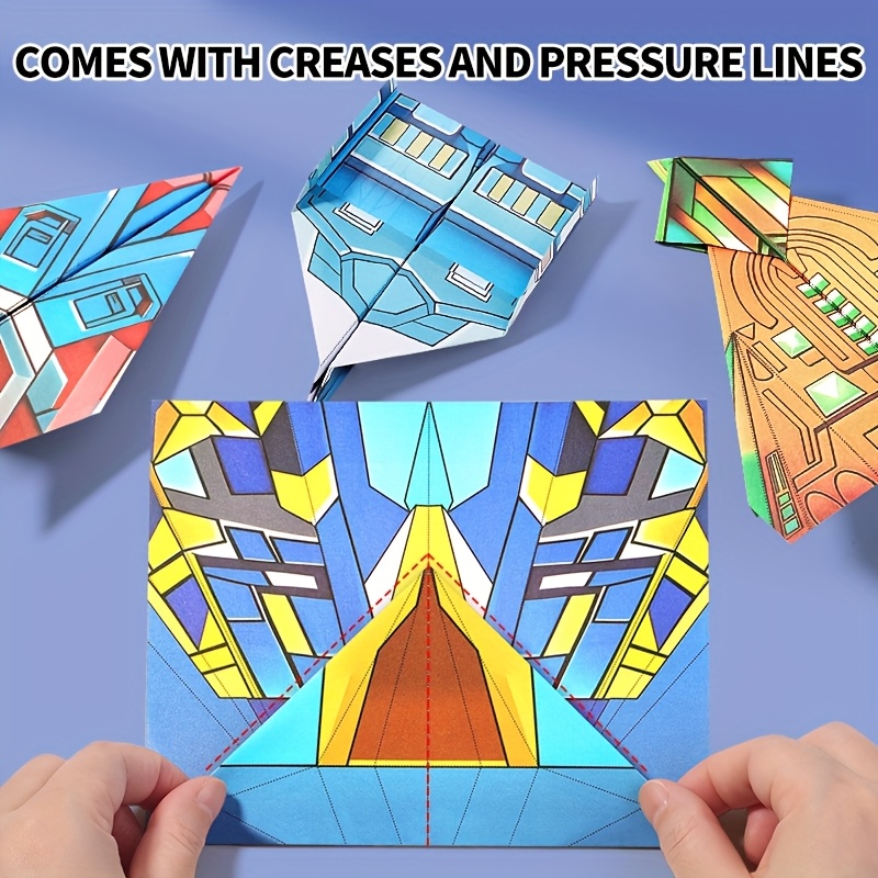 互动纸飞机书：易折飞指南，适合年轻人和初学者，带有彩色练习页，逐步折叠指示，包括手持飞机和起飞指示，年轻人航空书 | 鲜明的插图 | 逐步指示，飞机构造书 商品详情 3