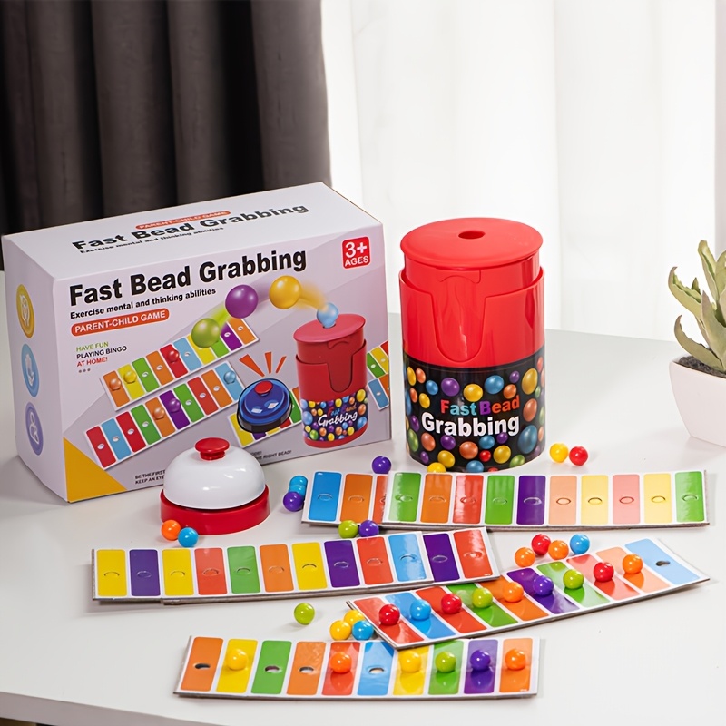 TEMU Jeu de balle coloré pour enfants, interactif -stress pour joueurs, des couleurs, de famille, jouet carré d'entraînement -stress